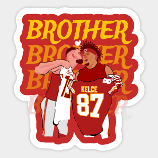 Patrick mahomes 15 x Travis KELCE 87 -Brother Sticker